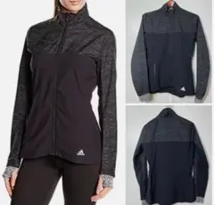 adidas アディダス レディース アームウォーマー付きナイロンジャケット黒