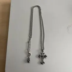 4℃ ヨンドシー スターリングシルバー 925 ダブルクロス ネックレス 