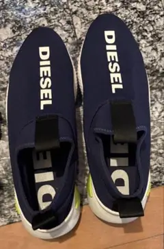 DIESEL ネイビー スリッポンスニーカー