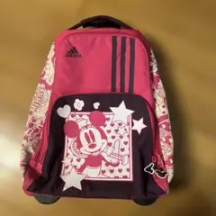 adidas キャリーバッグ　ミッキーデザイン ピンク　キッズ用