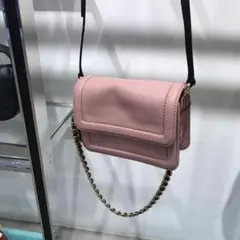 マークジェイコブス ピンクレザーショルダーバッグ