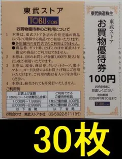 東武ストア お買物優待券 3000円分 2026年6月期限 -t