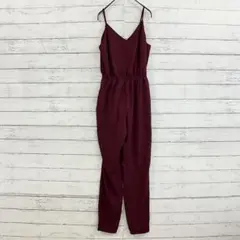 FOREVER21 キャミオールインワン ボルドー S 春夏 秋 Vネック 美脚のサムネイル