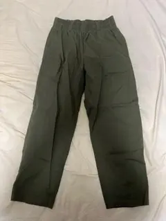 オリーブ ワークパンツ