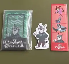 ズートピア2 ハッピーくじ　パウバート　マルチケース　ステッカー