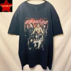【RAW WWE tシャツ】プロレス ロウ プリント ブラック 格闘技 2XL