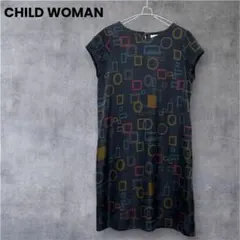 【CHILD WOMAN】チュニックワンピース　幾何学模様