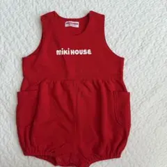 MIKI HOUSE レッドロンパース T80-GI