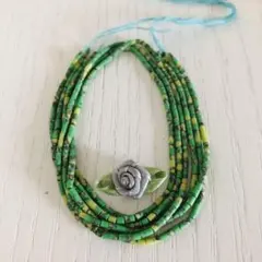 手芸☆☆ターコイズマラカイトビーズ（練り込み式パワーストーン）超お得セット☆