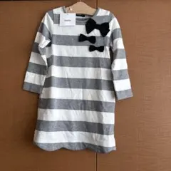 【未使用】BeBe 100 ワンピース 長袖 グレー