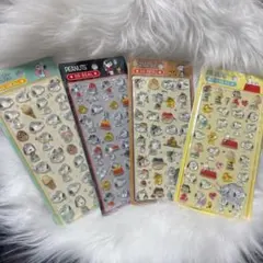 スヌーピー 3Dシール 4枚セット