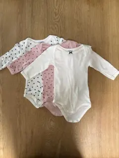 【プチバトー】ベビー肌着 3枚セット 〈6M/67cm〉