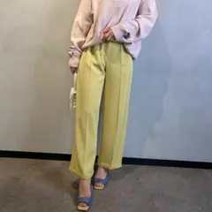 eimy istoire シンプルスリムテーパードパンツ イエローのサムネイル