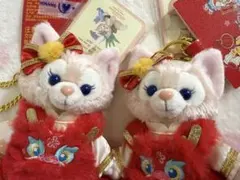 上海ディズニー限定 2点 新春 リーナベル ぬいぐるみキーチェーン