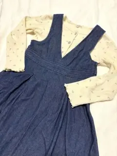 GLOBAL WORKデニム　ジャンバースカート 130