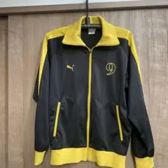 Puma ジップアップジャケット 9号 黒/黄色