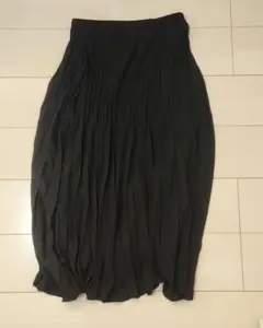 ユニクロ ブラック プリーツスカート Lサイズ