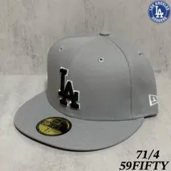 【海外限定】 ドジャース 59FIFTY グレー 黒 キャップ グレー 71/4