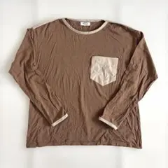 AUNTIE ROSA HOLIDAY 長袖Tシャツ カットソー ブラウン