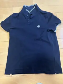 MONCLER ポロシャツ ネイビー 襟ライン　Sサイズ