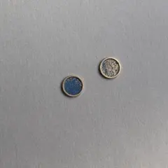 No.1571 1点のみ　ミニ　丸　ブルー　ピアス　イヤリング　シンプル