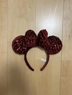 ミニーマウス風スパンコールカチューシャ