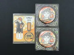 ハイキュー!! 日向翔陽 バースデイ缶バッジ＆極楽湯 アクリルスタンド