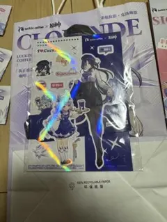 原神 瑞幸咖啡 中国限定 クロリンデ シグウィン ステッカーなど