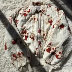 powder ブルドッグ柄キルティングブルゾン