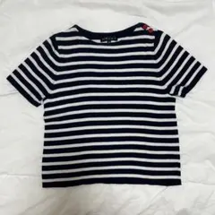 To b. by agnes b アニエスベー　ボーダートップス　半袖ニット