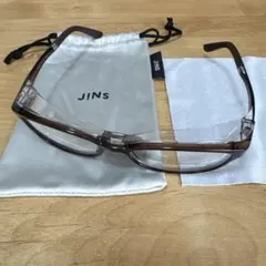 JINS ブラウン メガネ 専用ケース付き 花粉対策