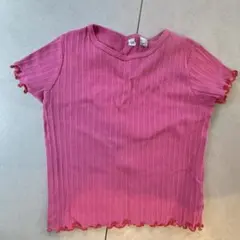 MARKEY'S リブTシャツ ピンク 100cm
