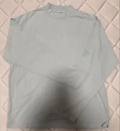DUAL VOICE モックネック 長袖Tシャツ ブルーグレーL