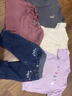 カジュアルTシャツとデニムショートパンツセット