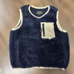 MARKEY'S ネイビー フリース スリーブレスベスト