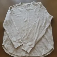 ユニクロ　長袖　tシャツ　ロンt　ワッフル