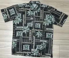 L 黒白 レーヨン ralph lauren ハワイアンシャツ caldwell - メルカリ