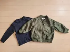 薄手ジャンパーと長袖Tシャツセット 80cm