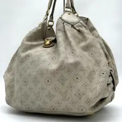 【美品】ルイヴィトン マヒナ XL トートバッグ モノグラム アイボリー 大容量