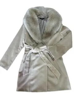 リエンダ　ファー付き　コート　ライトベージュ　M