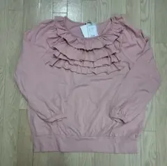 【M様専用】n'Or フロントティアードフリルカットソー ピンク 試着のみ