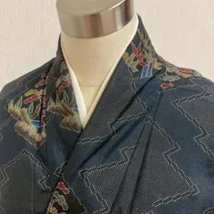 KJ1755 大島紬 身丈159.5cm 着物 正絹