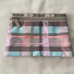 LeSportsac レスポートサック　ポーチ　チェック柄　かわいい色味です