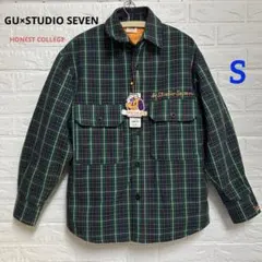 7d71 GU×STUDIO SEVEN コラボ 中綿 チェックシャツ