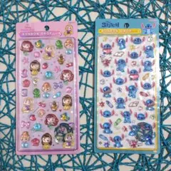 ボンボンドロップシール★ディズニープリンセス★スティッチ ★正規品★セット