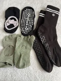 滑り止め付きヨガ・ピラティスソックスセット