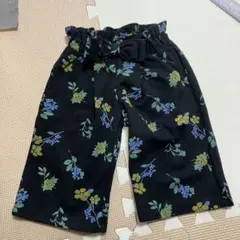 花柄黒リボン付きボトムス サイズ80