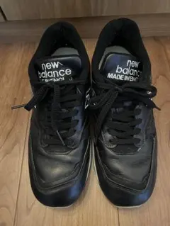 美品New Balance M1500BK 27㎝/US9D 黒レザー英国製 1500シリーズ NEW BALANCE M1500BK BLACK/GREY MADE IN UK