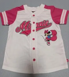 ミニーマウス プリント ベースボール シャツ　140サイズ　BABY DOLL
