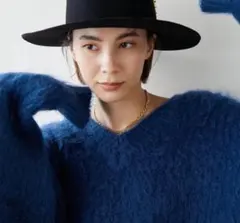 ウィムガゼット✨定価5.7万 モヘアシャギーコクーンコート ノーカラー 